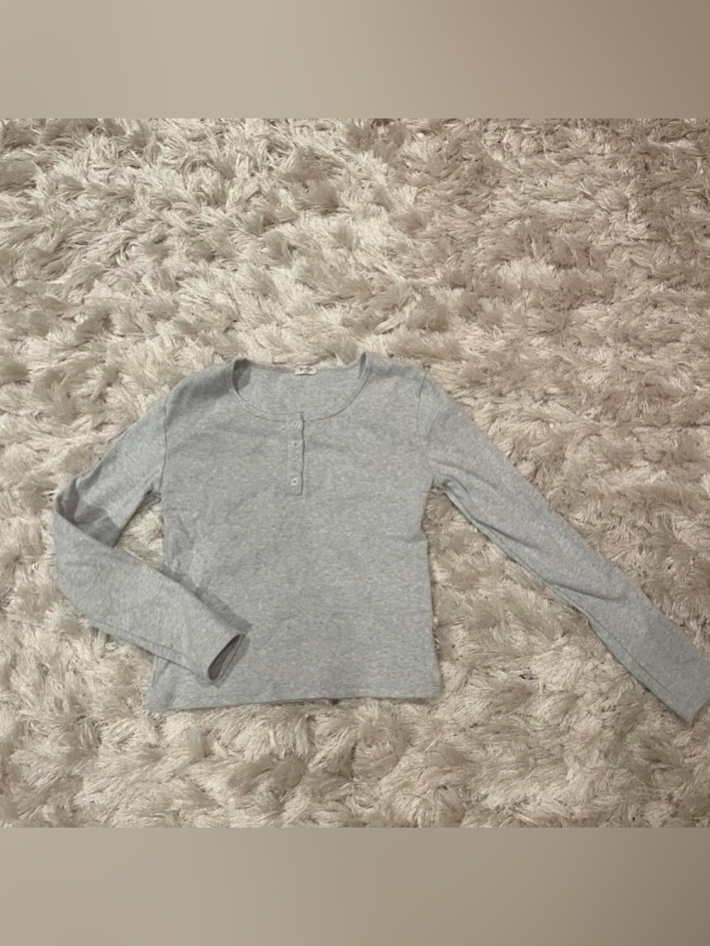 Brandy Melville Gray Long Sleeve Top